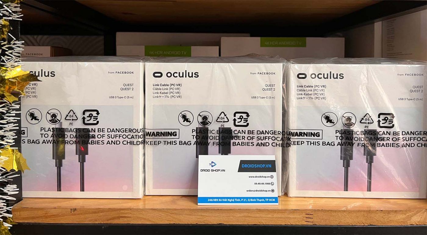 Cáp Oculus Link Chính Hãng được Trưng Bày Tại Droidshop