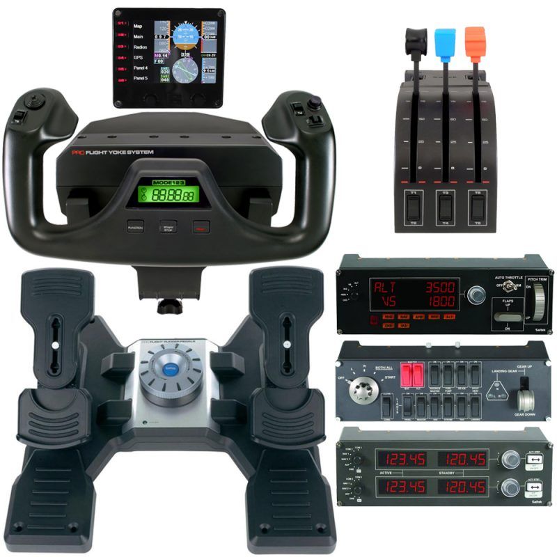 Full Set Logitech Flight Yoke