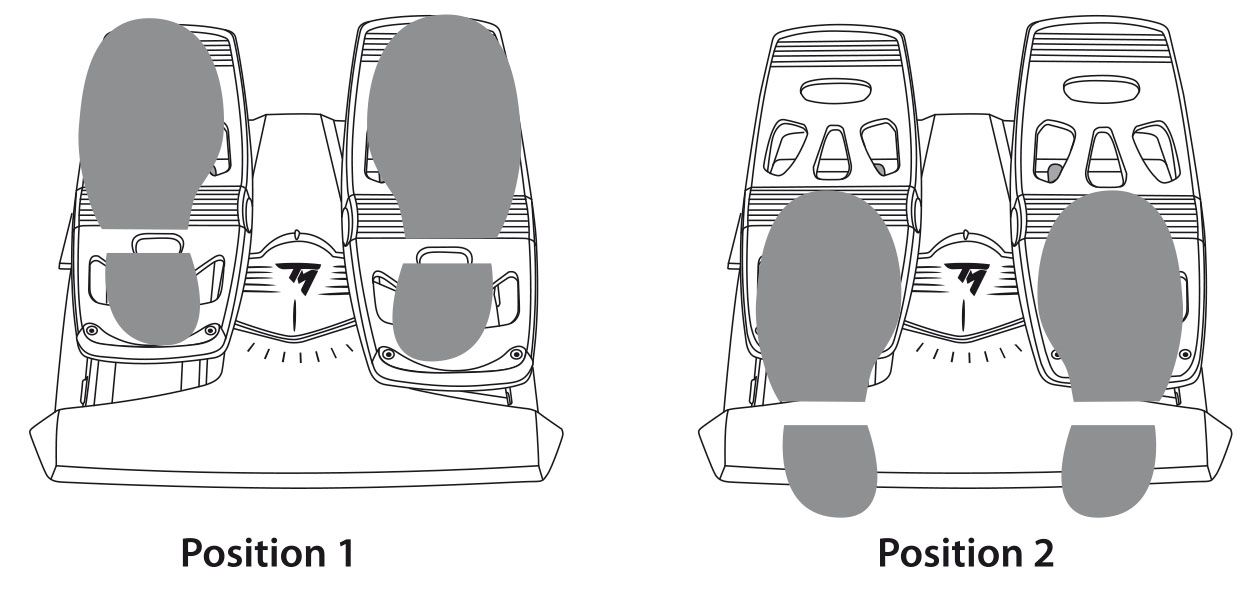 Position Thrustmaster Rudder Pedals