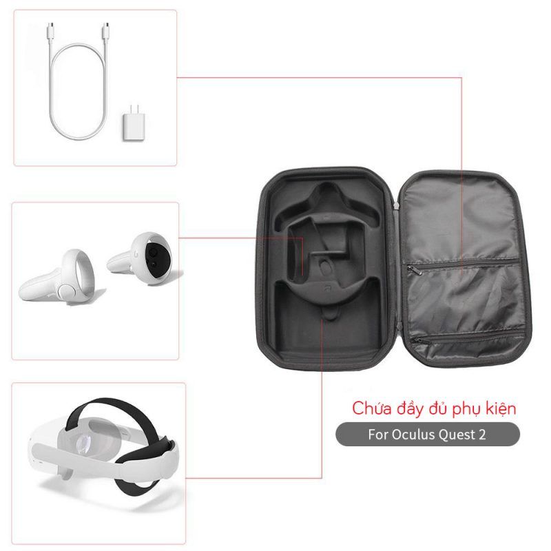 Chứa đầy đủ đủ Phụ Kiện Quest 2