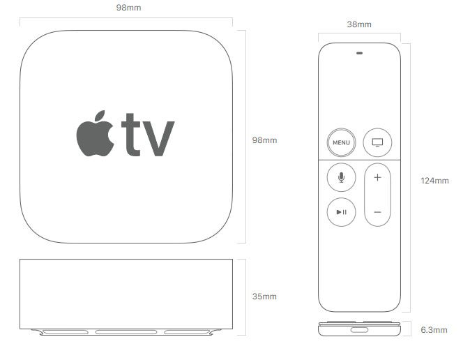 Kích Thước Apple Tv Gen 5