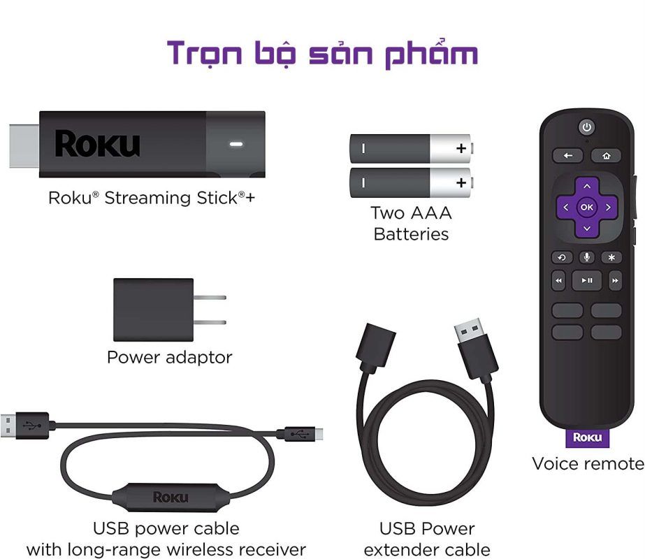 Trọn Bộ Sản Phẩm Roku Streaming Stick Plus