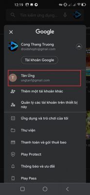 Chuyển đổi Sang Tài Khoản Gmail Thứ 2 Trong Chplay