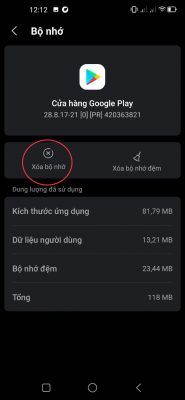 Xóa Bộ Nhớ Của Chplay