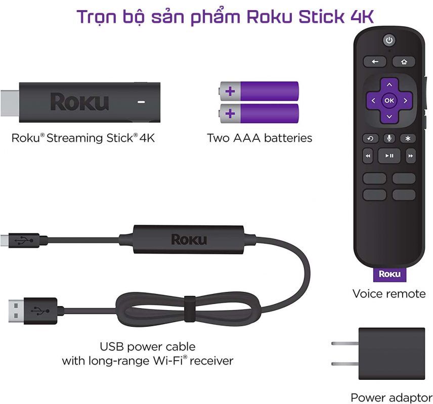 Trọn Bộ Thiết Bi Roku Streaming Stick 4k