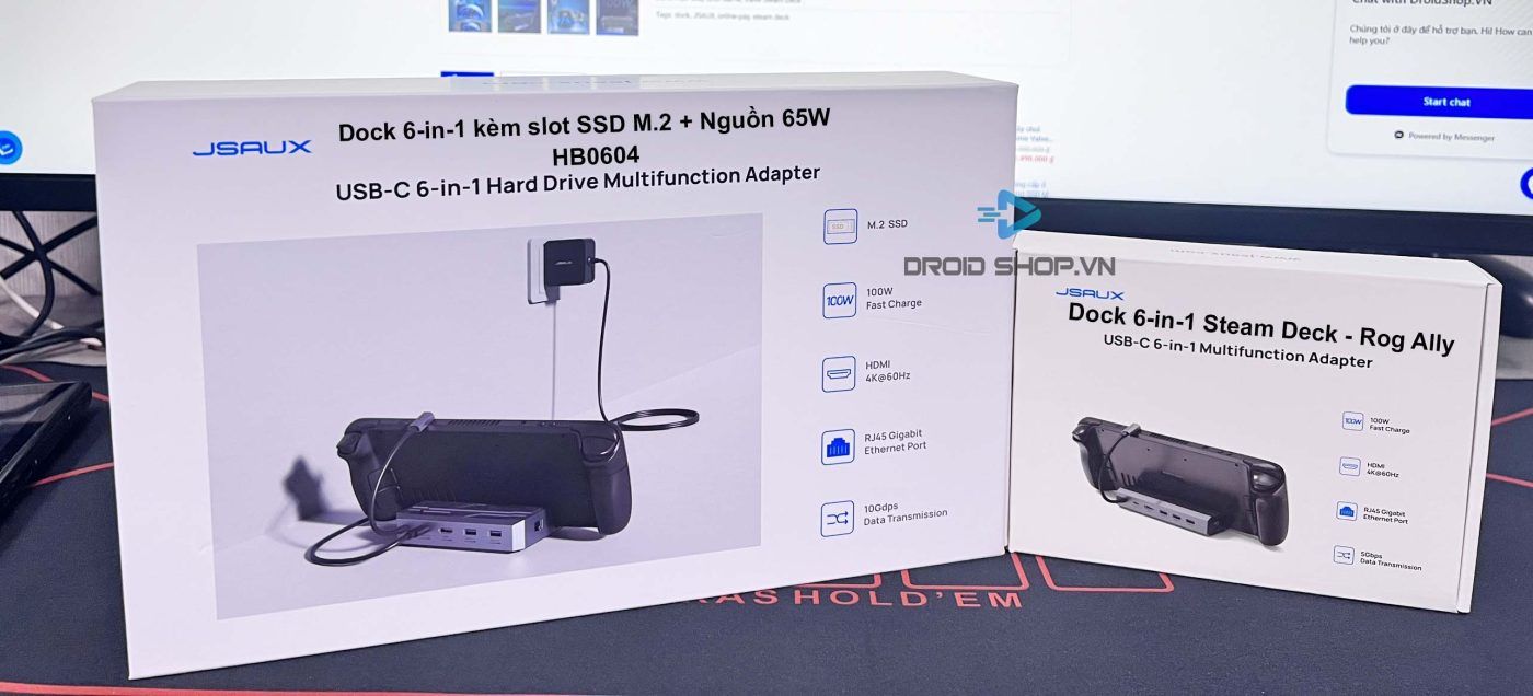 So Sánh Bộ 2 Dock 6 In 1 Cho Steam Deck Và Rog Ally