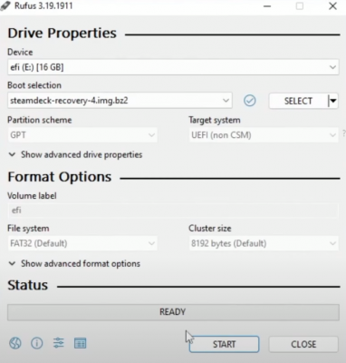 Boot File Steamdeck Recovery Vào Usb