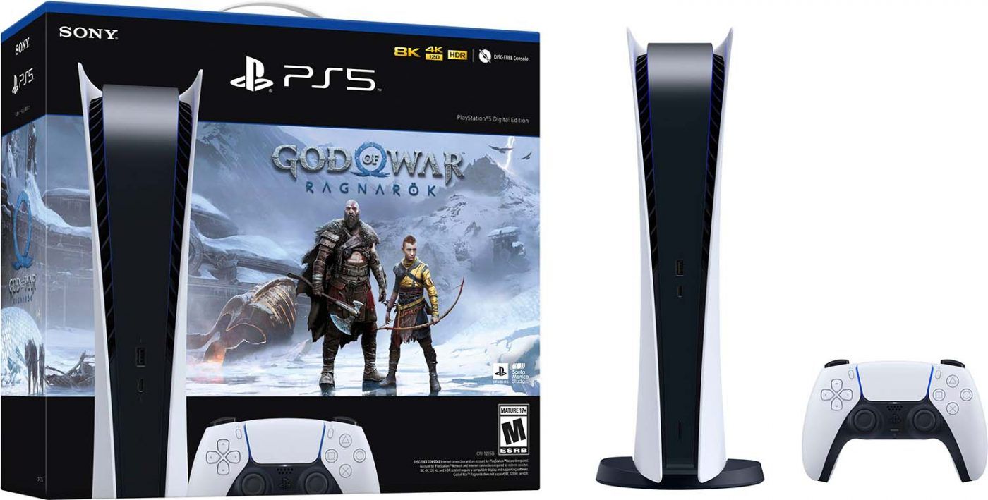 Máy Chơi Game Ps5 Digital Tặng Kèm Game God Of War