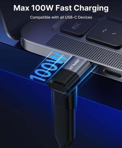 Jsaux Đầu đổi Usb C Góc 90 Và 180 độ Cho Steam Deck Rog Ally Sạc 100w