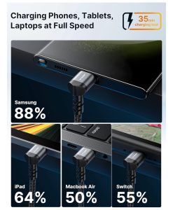 Jsaux Cáp Usb C Bẻ Góc 90 độ Hình Chữ L 2