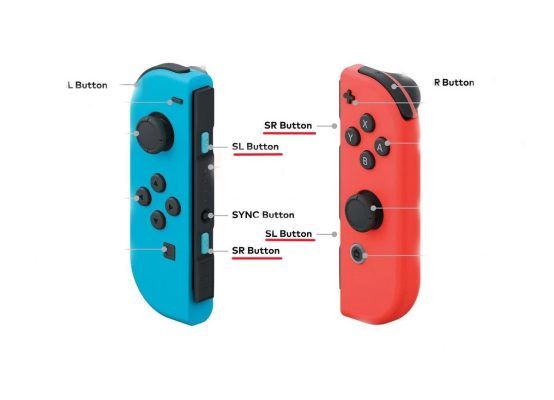 Nhấn Sl Và Sr Button Từng Tay Cầm để Kết Nối Với Switch