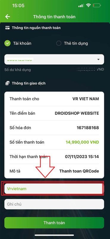 Nhập Mã Giảm Giá Khi Quét Qr Trên App Ngân Hàng