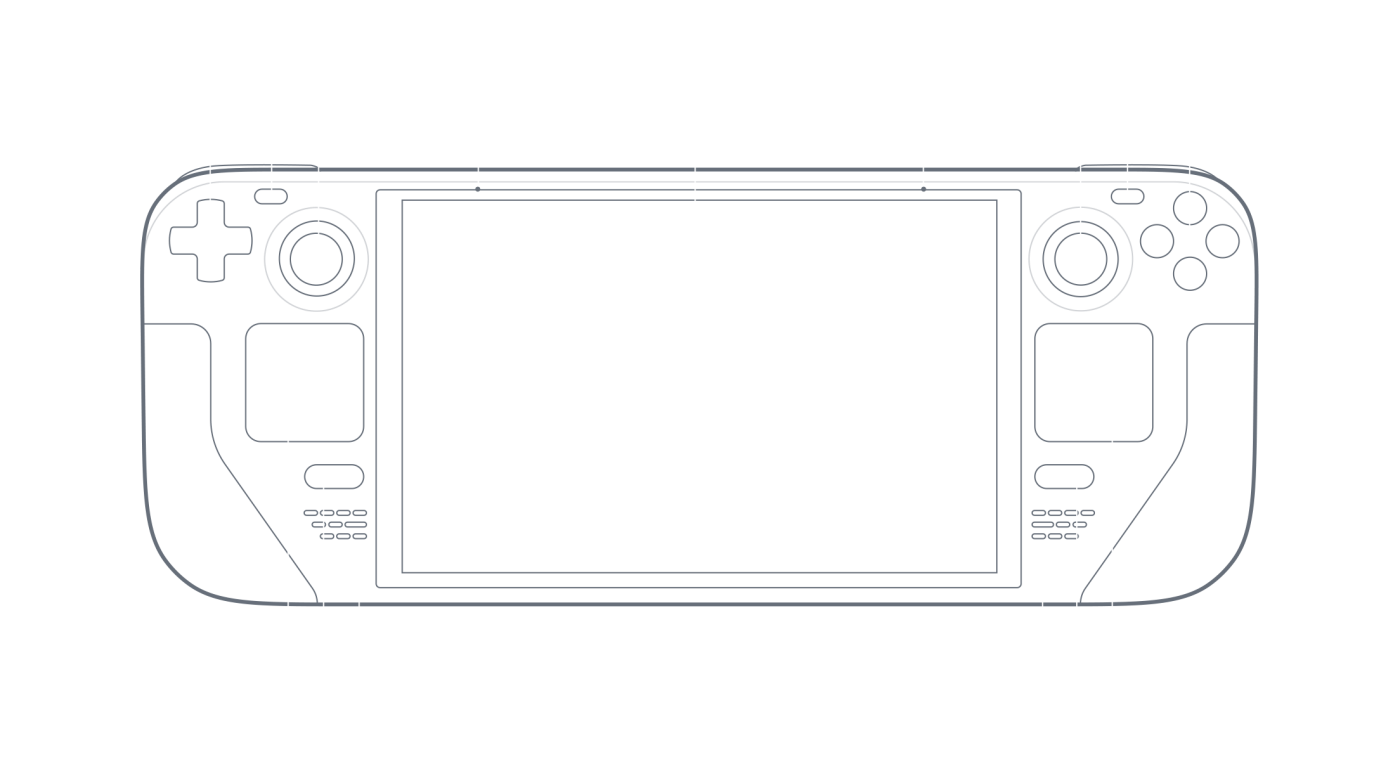 Thiết Kế Mặt Trước Steam Deck Oled 1tb