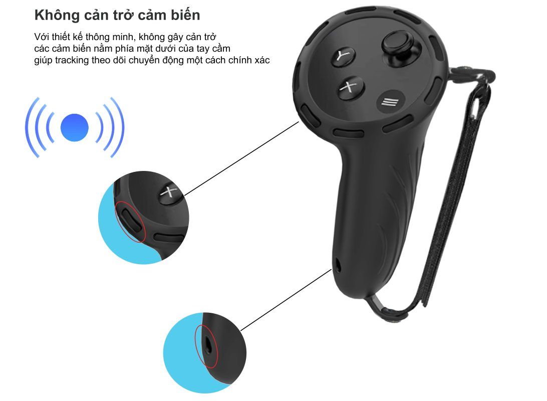 Silicone Bảo Vệ Controller Meta Quest 3 Thiết Kế Thông Minh Cho Cảm Biến