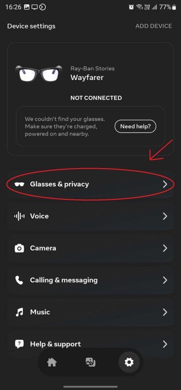 Glasses & Privacy