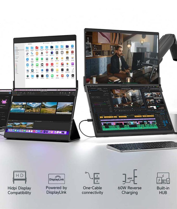 Jsaux flipgo portable dual monitor droidshop vn