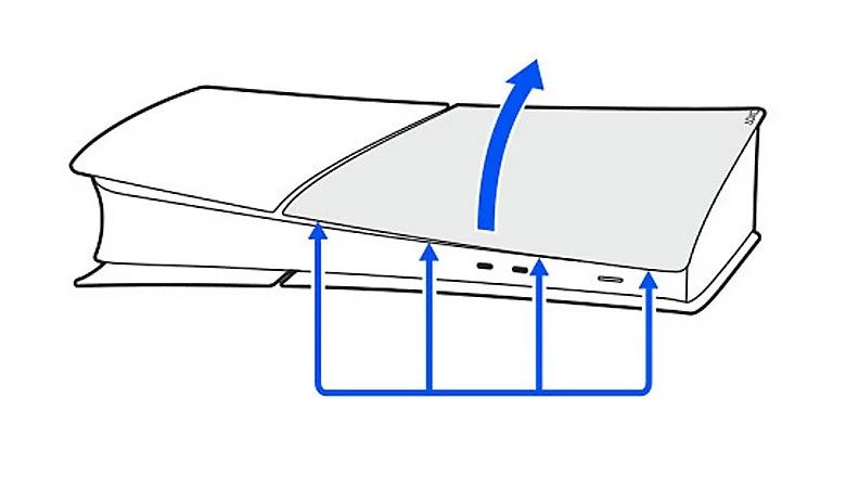 Nhẹ Nhàng Tháo Nắp Của Thân Máy Ps5