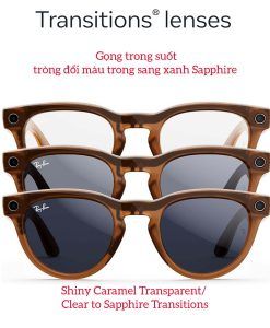 Kính Thông Minh Ray Ban Meta Headliner Caramel Clear To Sapphire