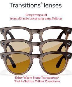 Kính Thông Minh Ray Ban Meta Headliner Warm Stone Transparent To Saffron Yellow
