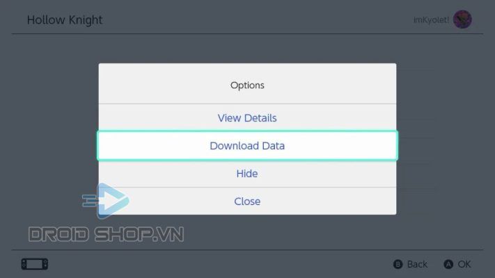 Bấm Download Data