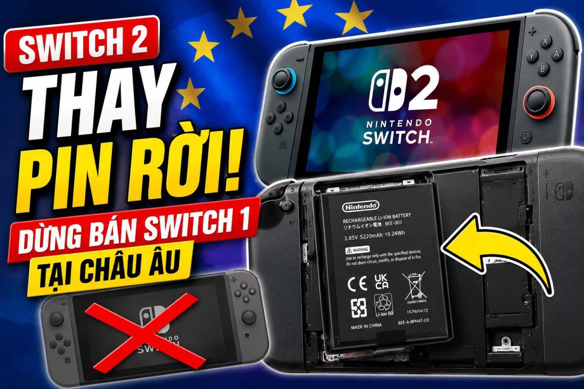 Nintendo Switch 2 Phiên Bản Thay Pin Rời Thị Trường Châu âu