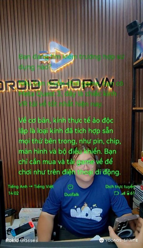 Giao Diện Chế độ Duotalk Trên Kính Rokid Glasses 1