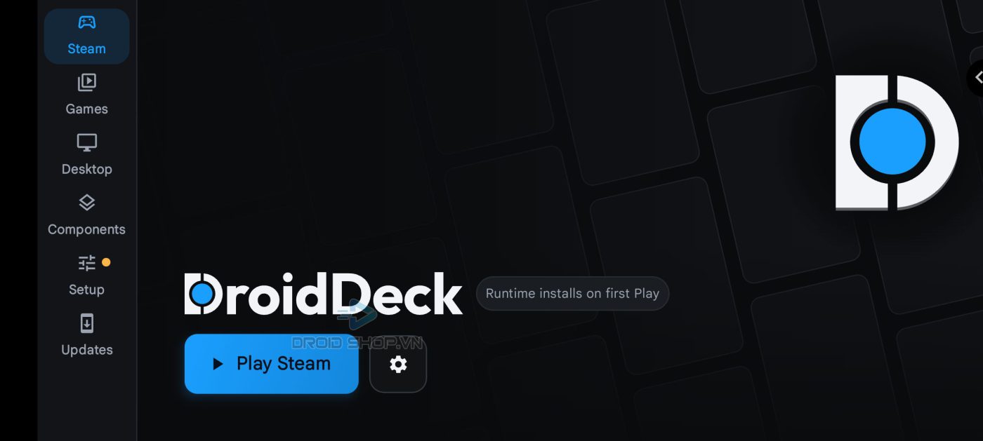 Chọn Nút Play Steam ở Mục Steam