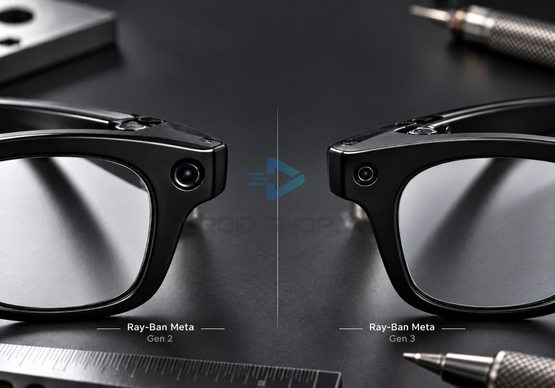So Sánh Kích Cỡ Camera Trên Ray Ban Meta Gen 2 Và Gen 3